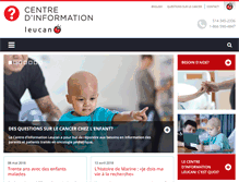 Tablet Screenshot of centreinfo.leucan.qc.ca